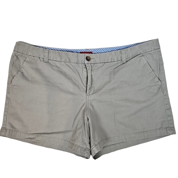 Merona Gray Cotton Chino Shorts Size‎ 18 Women's Plus - Picture 2 of 8